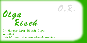 olga risch business card